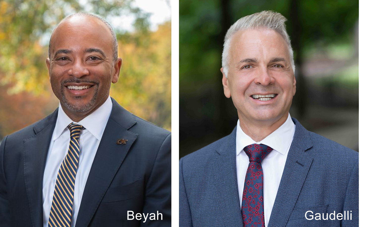 headshots of beyah and gaudelli